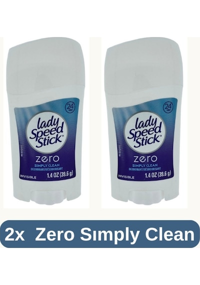 Stick Zero Simply Clean Invisible Deodorant Stick 39.6g- 2 Adet