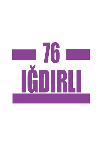 76 Iğdırlı Araba Sticker 17x17 Cm Mor