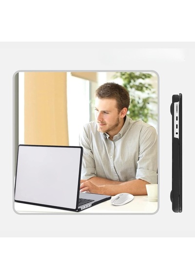 Macbook Air 13.3 Kılıf A1932 A2179 A2337 M1 Uyumlu Hibrit Koruma Mat Şeffaf Sert Pc Arka Kapak Tpu Kenar Darbe Emici Hava Kanallı Laptop Kılıfı Şeffaf Belirtilmemiş