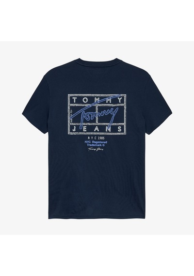 Tommy Hilfiger Signature Erkek Lacivert T-shirt Dm0dm22319