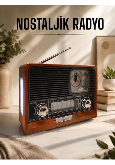 Nostaljik Radyo Usb,aux Ve Sd Kart Girişli Bluetooth Bağlantılı Çok Renkli