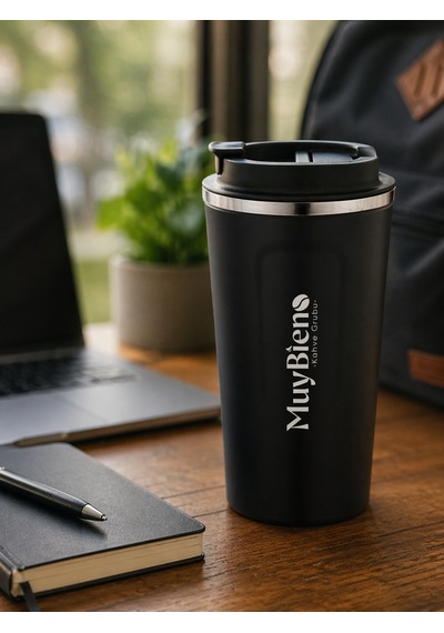 450 Ml Paslanmaz Çelik Termos Siyah