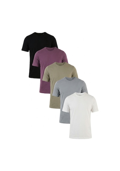 Buratti Pamuklu Regular Fit Bisiklet Yaka 5'li Paket T Shirt Erkek T Shirt 59020204s5 Siyah-mürdüm-vizon Yeşili-açık Gri-ekru