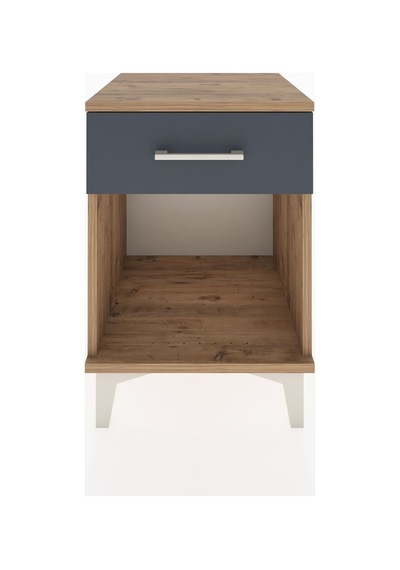 Hyperion Komodin Tek Çekmeceli 44x44x64 Çam-antrasit Atlas Çam