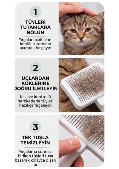 Andis Kendi Kendini Temizleyen Kedi/köpek Tüy Fırçası