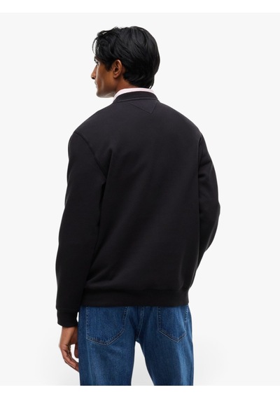 Tommy Hilfiger Tjm Reg Badge Crew Ext Erkek Siyah Sweatshirt - Dm0dm23607