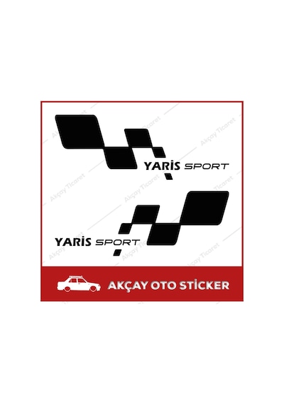Toyota Yaris Sport Sticker Yaris Sticker (Sağ Sol Takım) Sticker