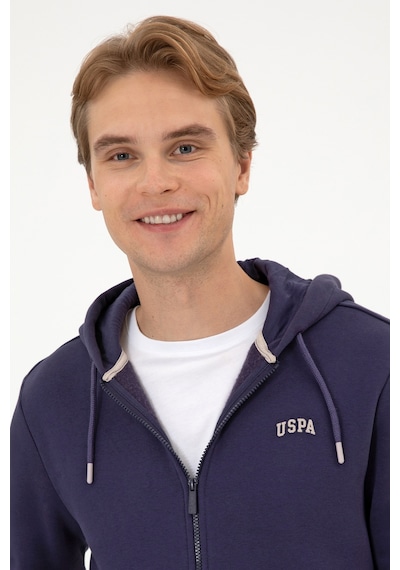 U.S. Polo Assn. Erkek Regular Fit Mürdüm Şardonlu Örme Hırka 50313755-VR074