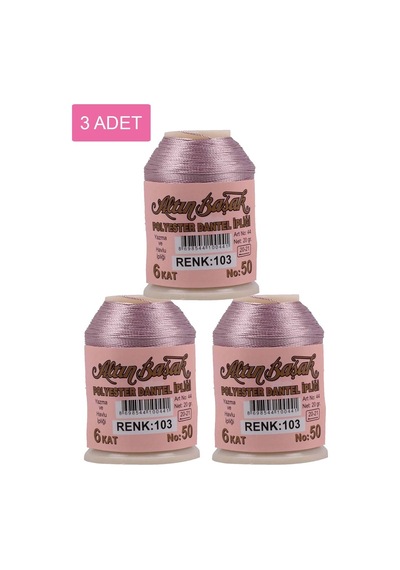 3 Adet Altınbaşak Oya Ve Dantel İpi 20 Gr - Royaleks - No: 103