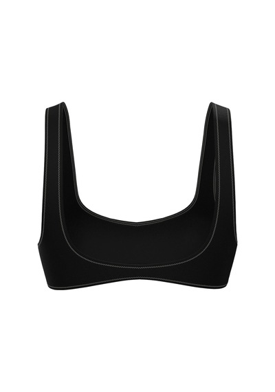 Calvin Klein Kadın Siyah Logo Detaylı Bralet Bikini Üstü-13553 Siyah
