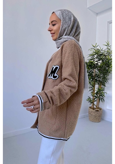 Ka Hijab Buklet Triko Hırka - Camel Camel