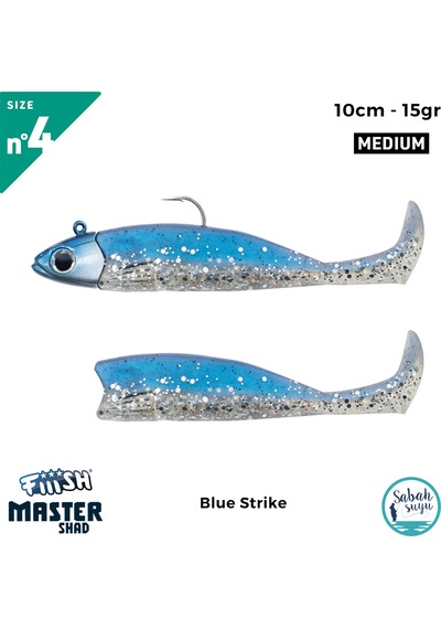 Fiiish Master Shad Ms100/4 Ms4550 Combo Medium 10cm 15gr Blue Strike