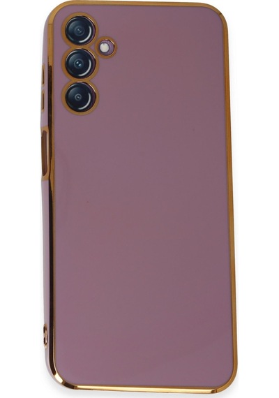 Samsung Uyumlu Galaxy M14 5g Uyumlu Kılıf Volet Silikon - Mor