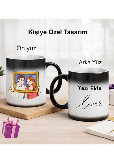 Bk Gift Kişiye Özel Kendin Tasarla Sihirli Kupa Bardak - Sevgiliye Hediye, Arkadaşa Hediye, Doğum Günü Hediyesi Kobitmeyencom36892 Bk Gift