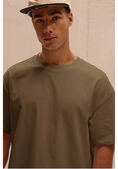Cool Tarz Erkek %100 Organik Pamuklu Kalın Dokulu Comfort Fit Bisiklet Yakalı T-shirt Kahverengi Kahverengi Cool Tarz Erkek %100 Organik Pamuklu Kalın Dokulu Comfort Fit Bisiklet Yakalı T-shirt Kahverengi Kahverengi