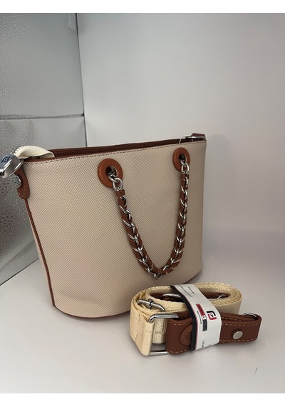 Just Polo Jp6054 Kadın El Ve Omuz Çantası Küçük Boy Ozt6054 Krem Taba Krem - Taba