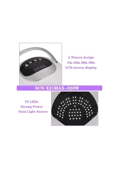 Sun X21 Max Uv Led Kurutucu 320 Watt-72 Led