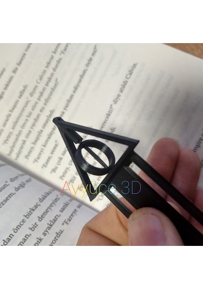 Ayyüce 3d, Harry Potter Kitap Ayracı Ölüm Yadigarları, Siyah Renk