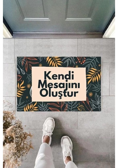 Dijital Baskı Kişiye Özel İç Kapı Dekorasyon Paspas Ps11303 Renkli
