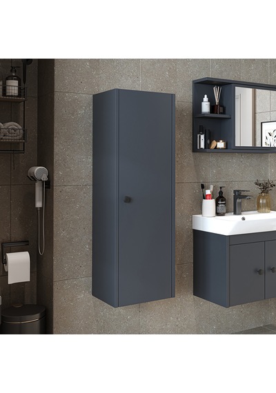 Ada Banyo Dolabı Mat Suntalam 110 Cm Banyo Boy Dolabı Antrasit