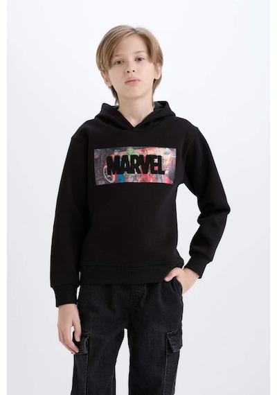 DeFacto Erkek Çocuk Marvel Avengers Kapüşonlu Kalın Sweatshirt D6736A824WNBK81
