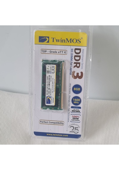Twinmos 8gb 1600mhz Ddr3 So-dımm Ram 1.5v Mdd38gb1600n