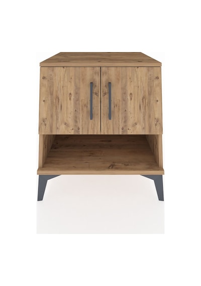 Kronos Komodin 2 Raflı 2 Kapaklı 60x59x64 Çam-çam Atlas Çam