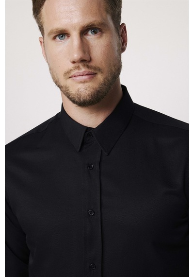 Tudors Modern Slim Fit Pamuklu Kolay Ütü Armürlü Erkek Siyah Gömlek-23994-siyah Siyah Tudors Modern Slim Fit Pamuklu Kolay Ütü Armürlü Erkek Siyah Gömlek-23994-siyah Siyah