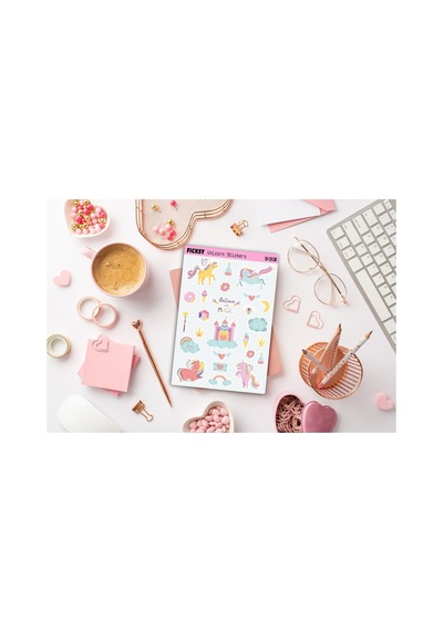 Unicorn Tek Boynuzlu At Sticker Seti - 25 Adet Etiket Çıkartma Diğer