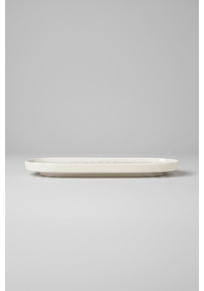 6'lı Toledo Oval Kayık Tabak 16x8,5cm Dijital Asel Rinart Krem