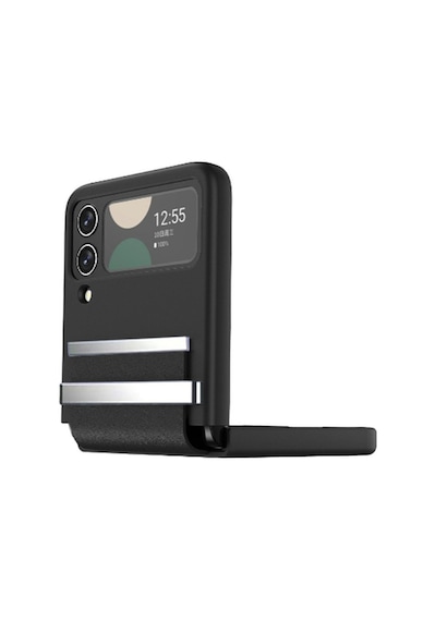 Samsung Galaxy Uyumlu Z Flip 3 Kılıf Belt Flip Kapak - Siyah Bz8683140519834