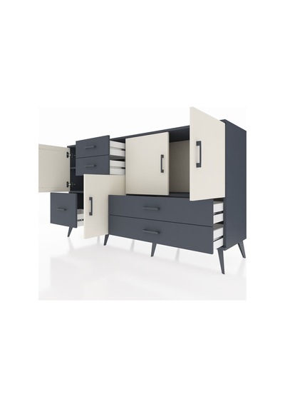 Kronos Konsol 4 Raflı 5 Çekmeceli 4 Kapaklı 176x59x99 Antrasit-ay Antrasit-aytaşı/antrasit Kronos Konsol 4 Raflı 5 Çekmeceli 4 Kapaklı 176x59x99 Antrasit-ay Antrasit-aytaşı/antrasit