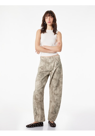 Koton Slim Fit Pamuklu Kolsuz Bisiklet Yaka Drapeli Bluz Ekru 6sal30031ık