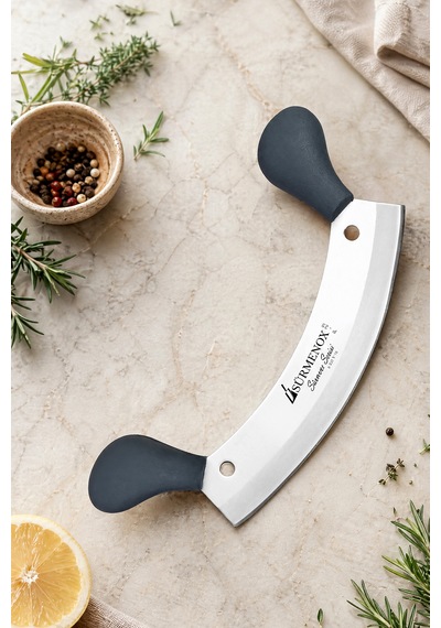 Sürmene Silver Serisi Pizza Börek Bıçağı Gri Sap Kıyma Salata Pide Mutfak Bıçak Hds-119