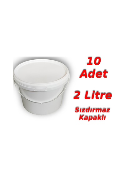 Decotone 2 L Plastik Kapaklı Kova Hobi Boya Gıda Yoğurt Kovası B Çok Renkli