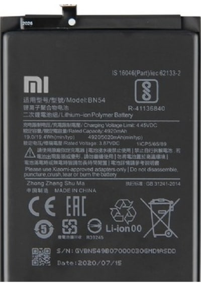 Xiaomi Redmi Note 9 / Note 9 Pro (BN54) Batarya Pil