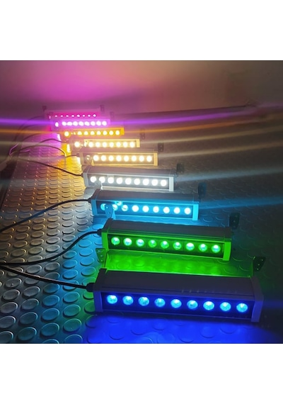Sıva Üstü Wallwasher Lüks Asil Dekoratif Işık Show Gösteri Aydınlatma Dış Duvar Açık Alan Enerji Tasarruflu Rgb A-1002 20cm 6w Beyaz