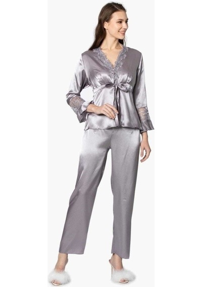 Pierre Cardin 6'Lı Uzun Gecelik Sabahlık Set 6025 Royal Renk (539665287)