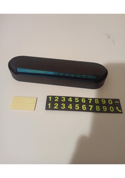 Oto Numaratör 2 Adet Araç İçi Park Telefon Numarası, Fosforlu Cam Kartı