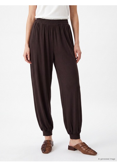Lcw Modest Kahverengi Soft Touch Kadın Jogger Eşofman Altı