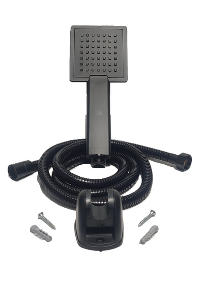 Armoni Kare Siyah Mafsallı Duş Seti - Hanging Shower Set Siyah