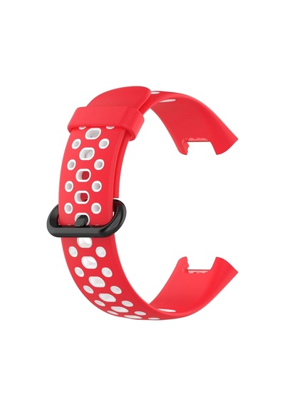 Newface Xiaomi Redmi Watch 2 Spor Delikli Kordon Semeglbl - 65 - Kırmızı-beyaz