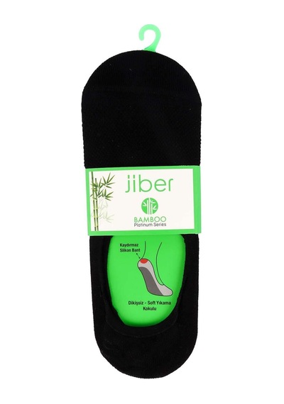 Jiber Erkek Bambu Likralı Babet Çorap 7000 - 6 Adet Siyah