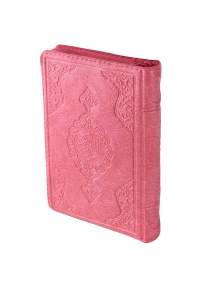 Büyük Cep Boy Kur'an-ı Kerim Pembe, Kılıflı, Mühürlü