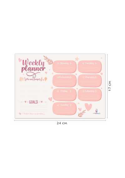 Colortouch Masaüstü Planner Set - 50 Sayfa Tarihsiz Haftalık, Günlük Planlayıcı - Ofis Çalışanı, Öğrenci, G Genel
