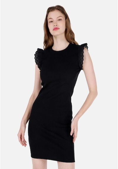 Colin's Colins Slim Fit Kadın Siyah Kısa Kol Elbise Cl1069048 Q1.v2 Blk Siyah