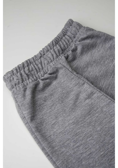 Heyadventure Erkek / Kız Çocuk Cepsiz Jogger Eşofman Altı Paçası Lastikli Gri Gri