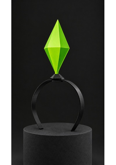 Sims Plumbob Saç Tacı - Gamer, Cosplay Ve Parti Aksesuarı 3d Model