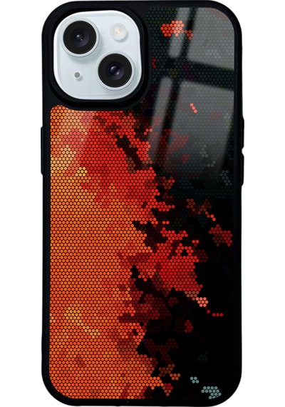 Apple Uyumlu iPhone 15 Fiery Transition Tasarımlı Glossy Telefon Kılıfı Çok Renkli