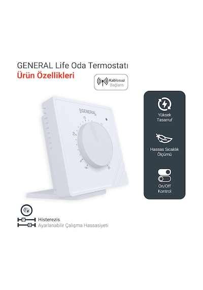 Mitra Ht10 Rf Kablosuz Oda Termostatı - Beyaz